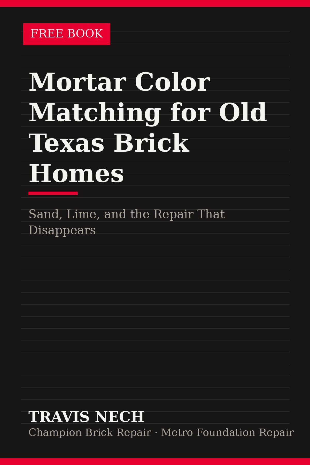 Mortar Color Matching for Old Texas Brick Homes cover